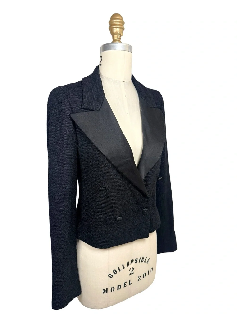 Chanel Runway Spring 2005 Bouclé Tuxedo Jacket FR 36